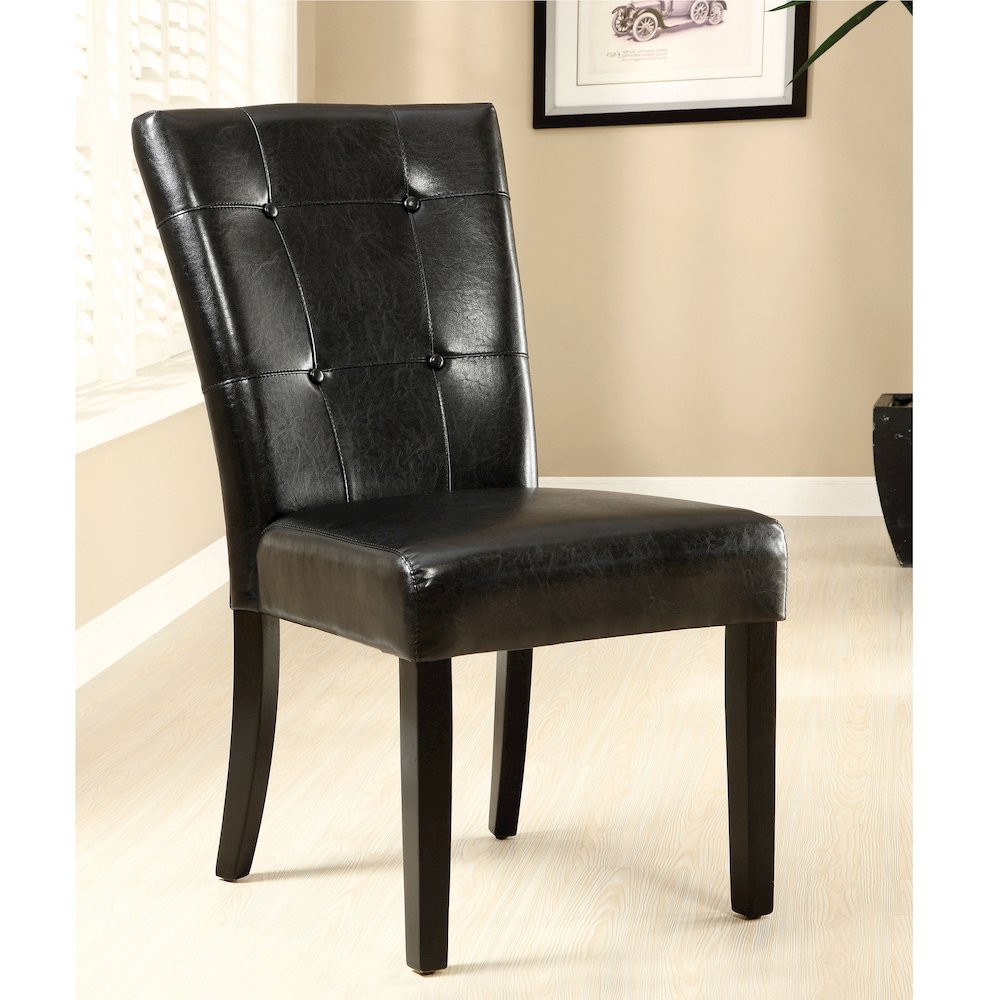 Peeves Faux Leather Dining Chair in Espresso (Set of 2). Picture 4