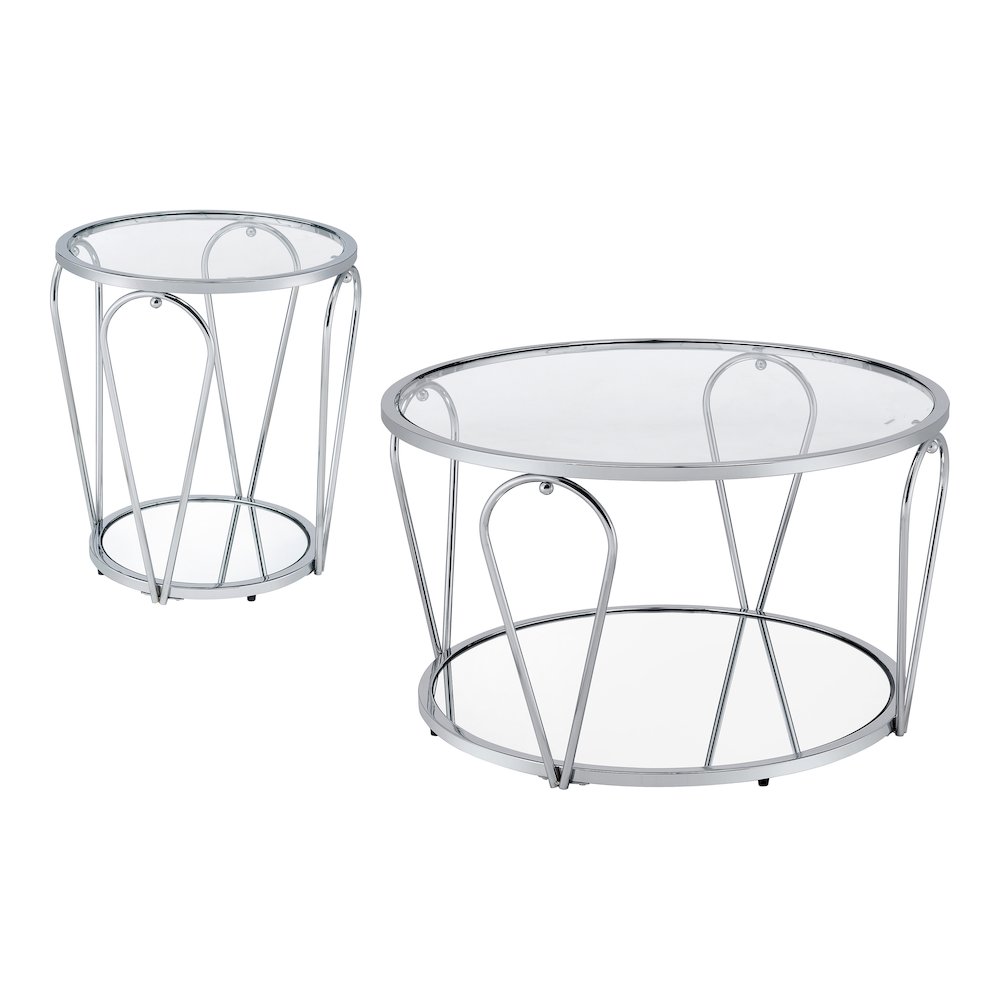 Miffa Contemporary Metal 2-Piece Coffee Table Set. Picture 1