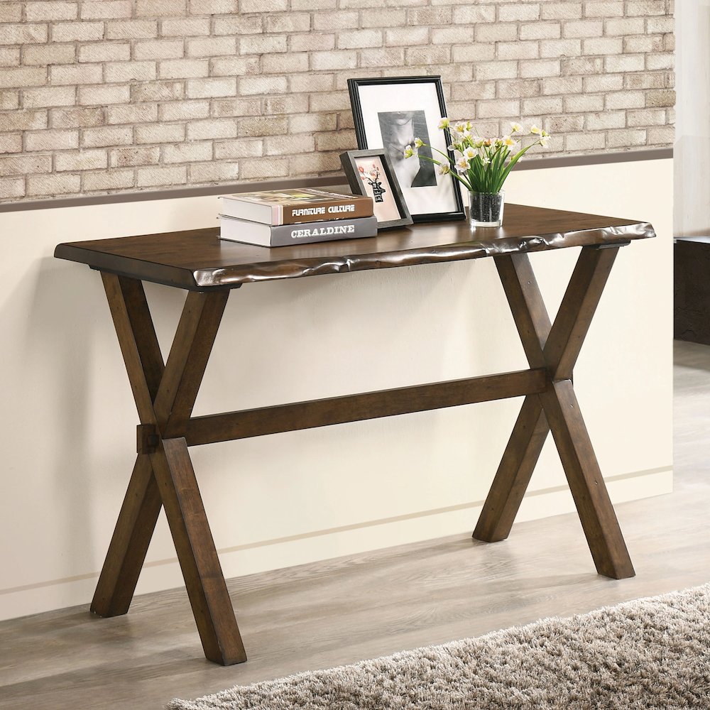 Bradden Transitional Solid Wood Console Table in Walnut. Picture 4