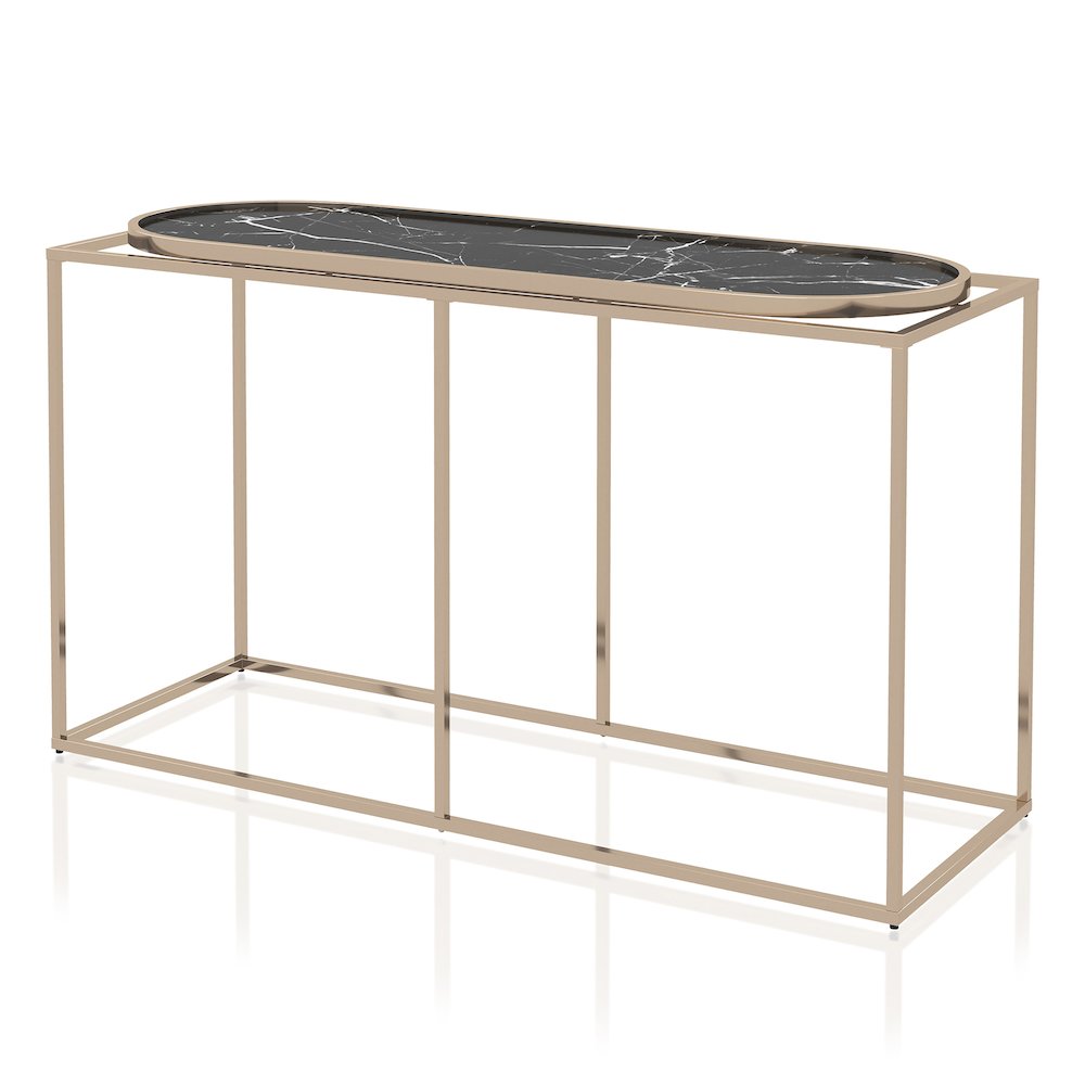 Abair Contemporary Metal Console Table. Picture 1