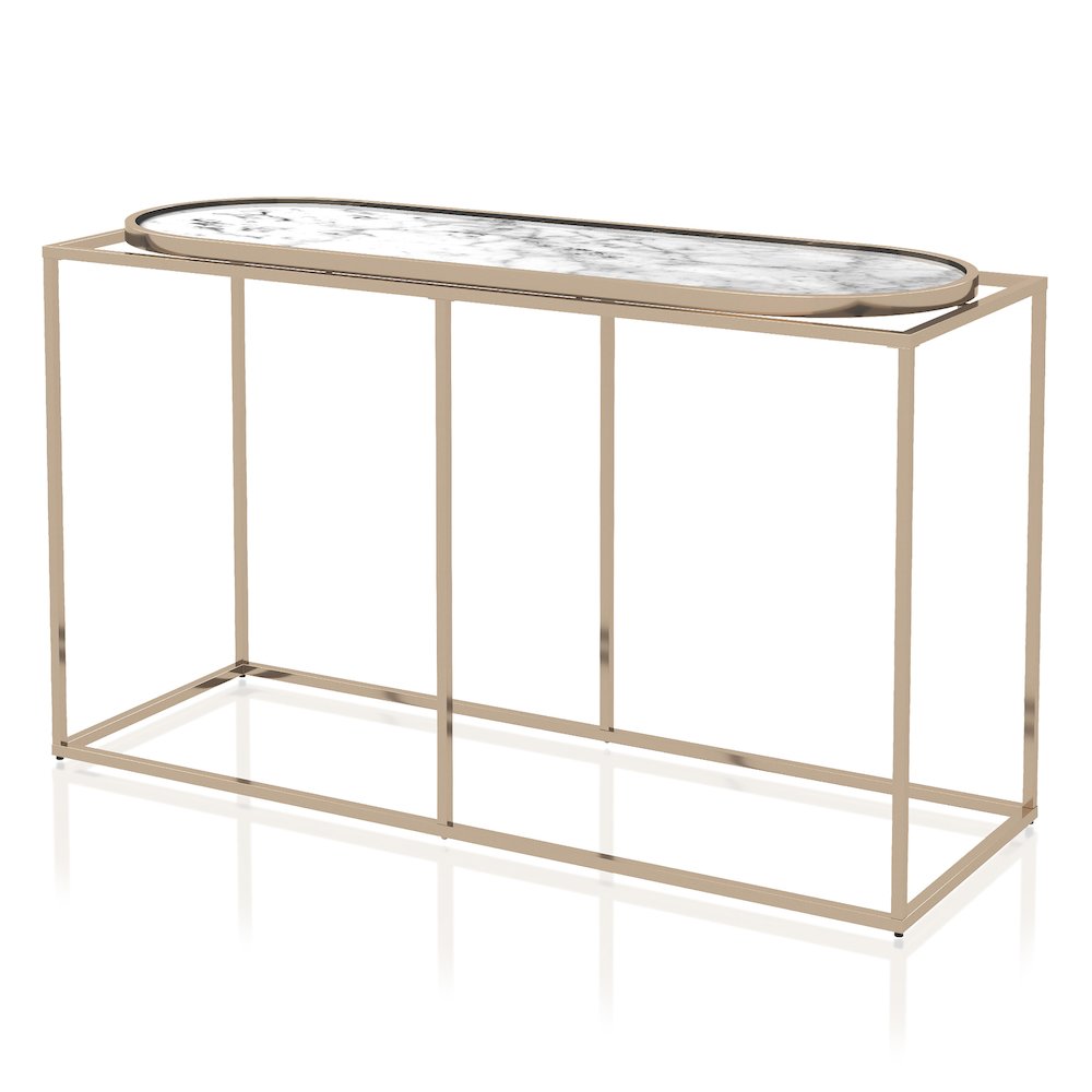 Abair Contemporary Metal Console Table. Picture 1