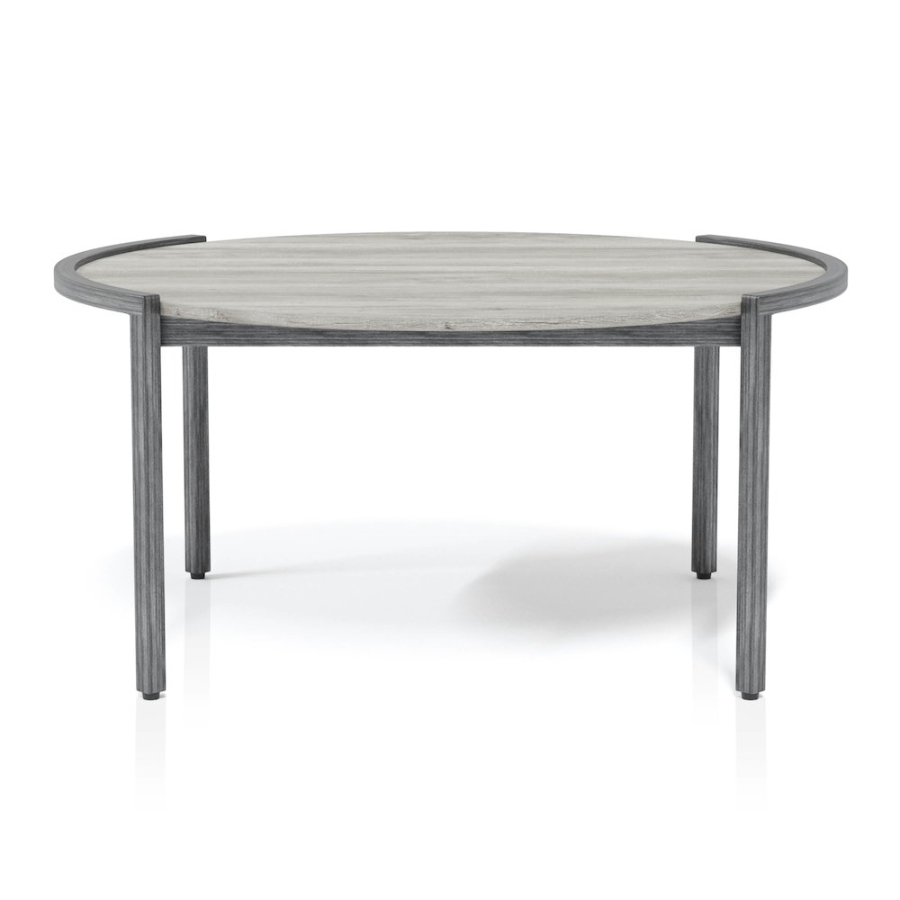 Mordicai Metal 2-Piece Coffee Table Set in Light Gray. Picture 2