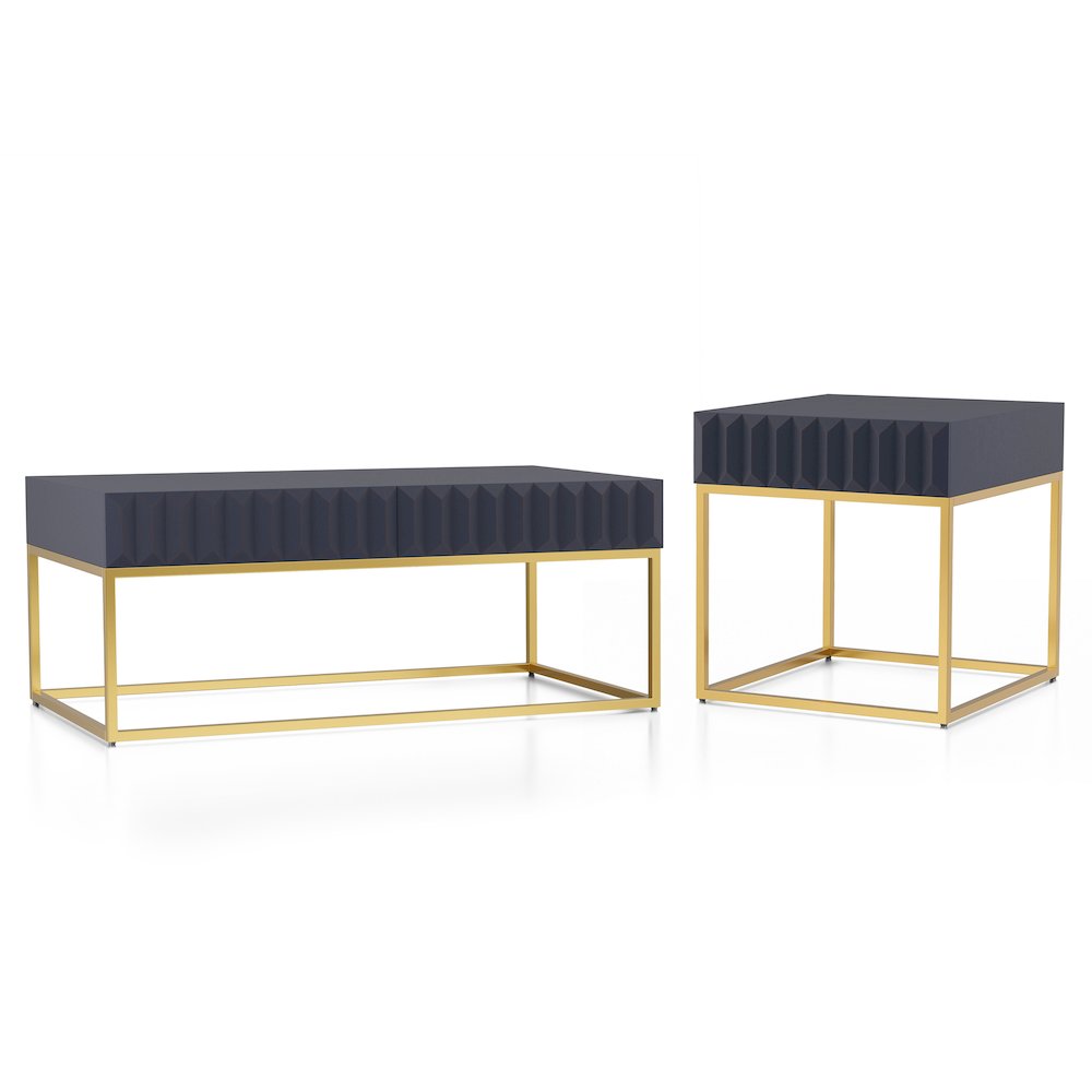 Giffore Metal 2-Piece Coffee Table Set. Picture 1