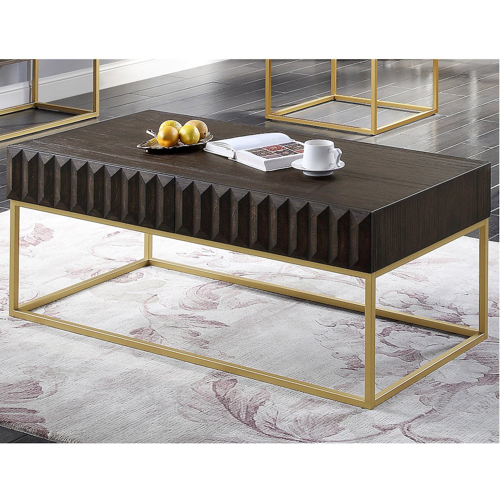 Giffore Metal 2-Drawer Coffee Table. Picture 4