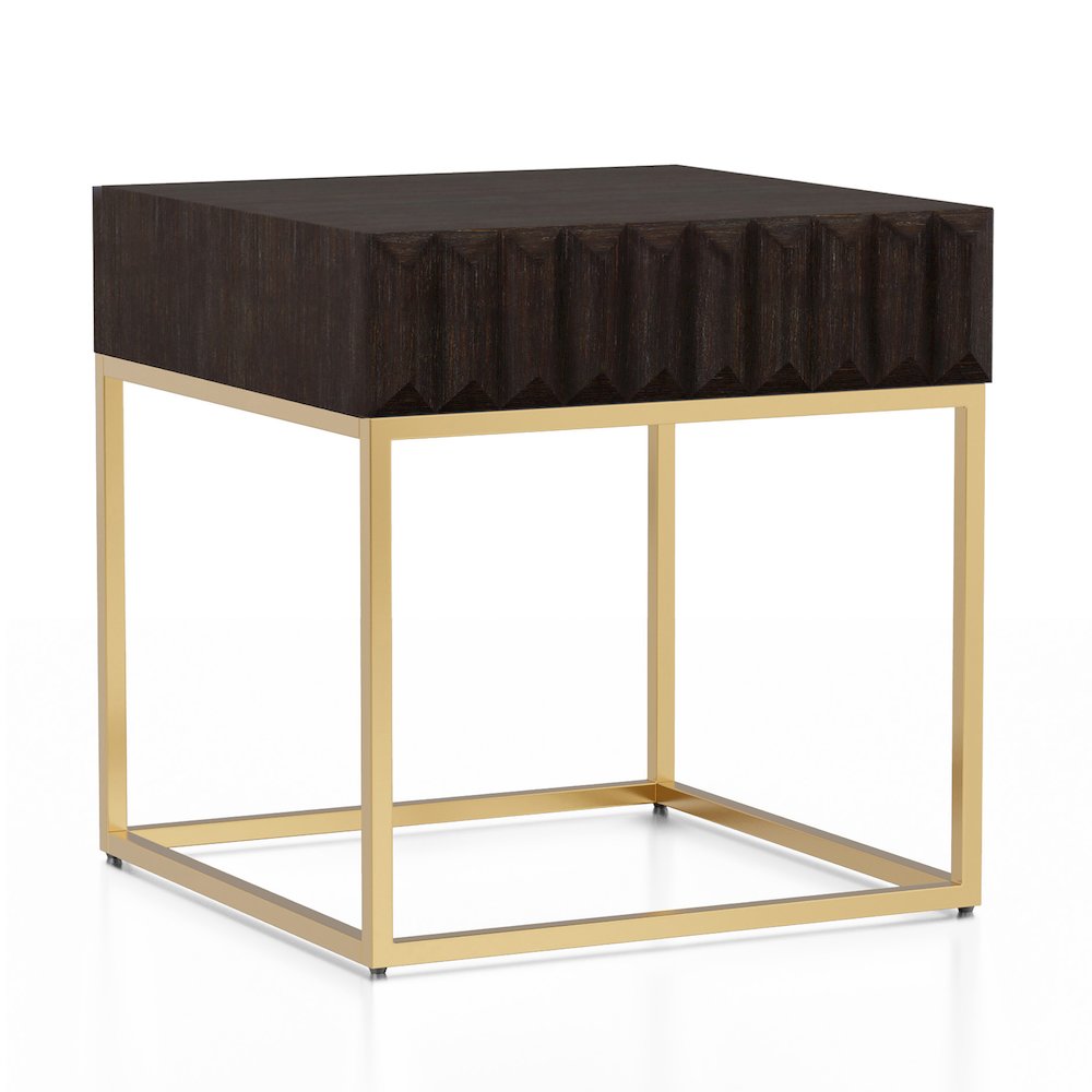 Giffore Metal 1-Drawer End Table. Picture 1