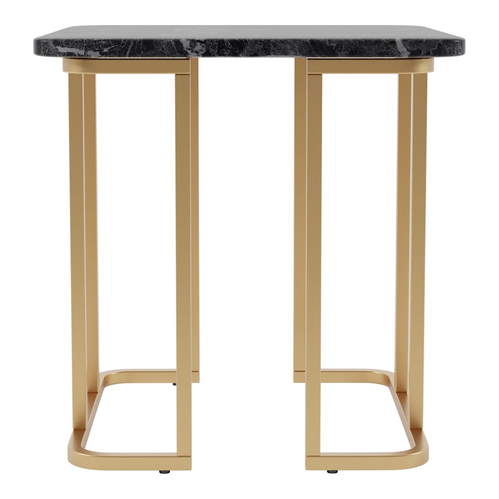 Clotten Contemporary Metal End Table in Black. Picture 2