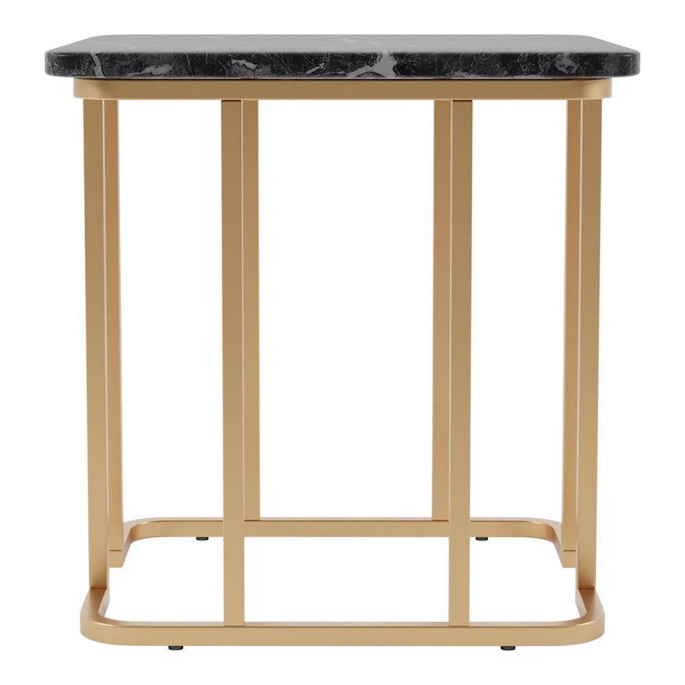 Clotten Contemporary Metal End Table in Black. Picture 4
