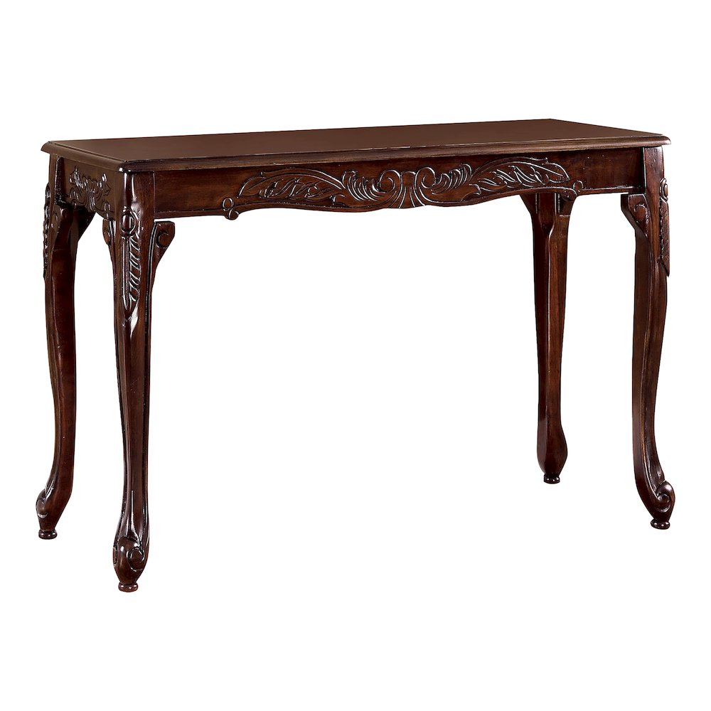 Alice Traditional Solid Wood Console Table in Dark Cherry. Picture 1