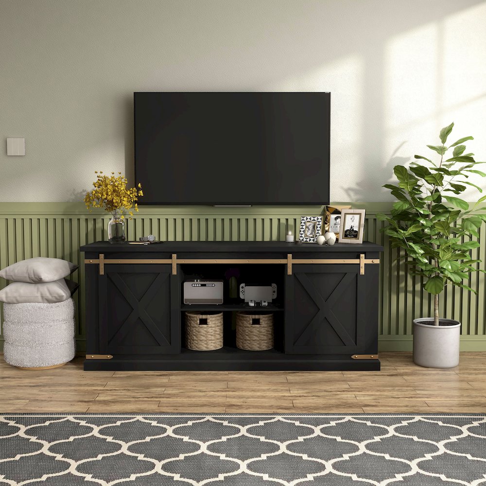 Birch Wood 72" Length TV Stand. Picture 4