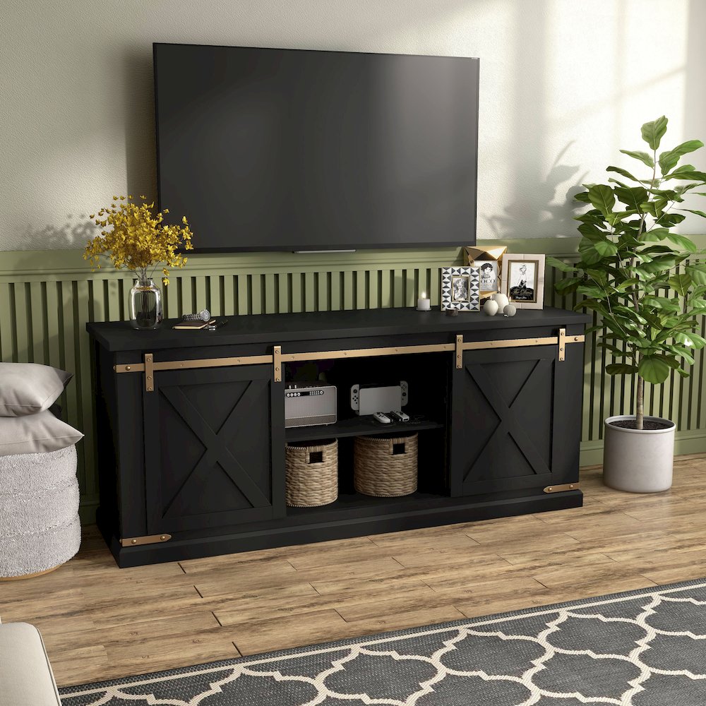 Birch Wood 72" Length TV Stand. Picture 5