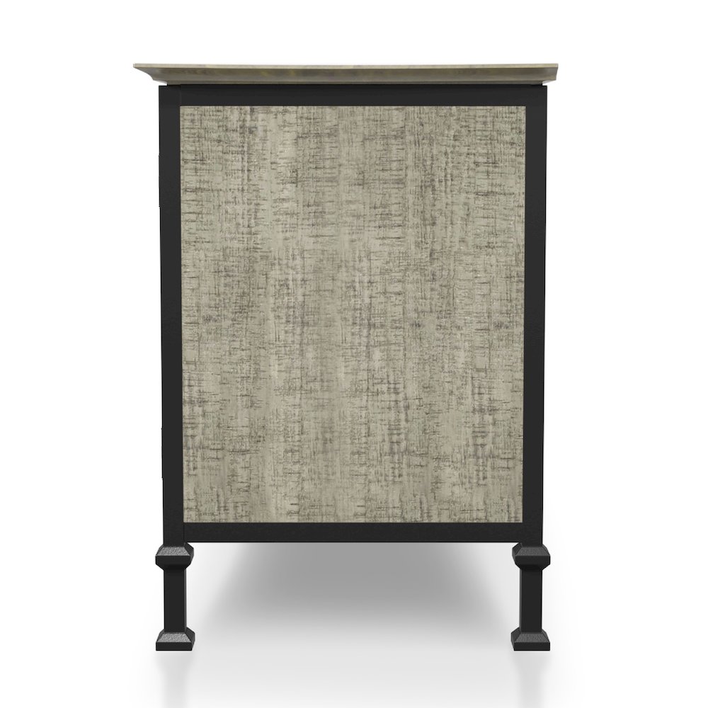 Ronda Industrial Wood 72-Inch TV Stand in Gray. Picture 3
