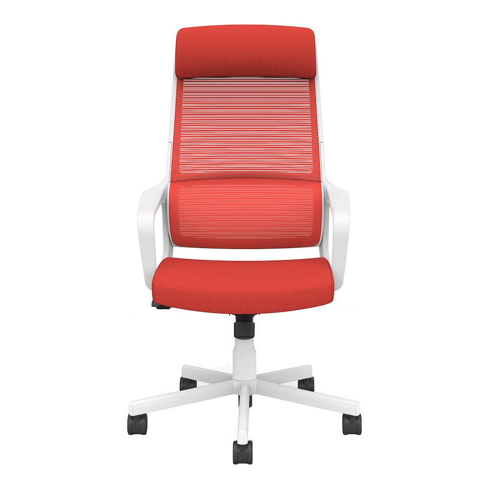 Tilah Metal and Mesh Adjustable Office Chair in Red. Picture 2