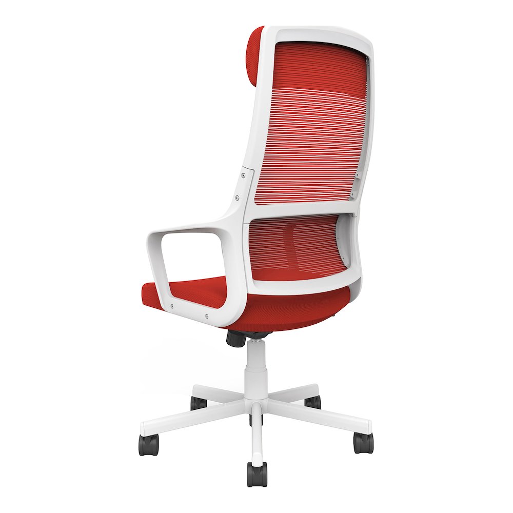 Tilah Metal and Mesh Adjustable Office Chair in Red. Picture 3