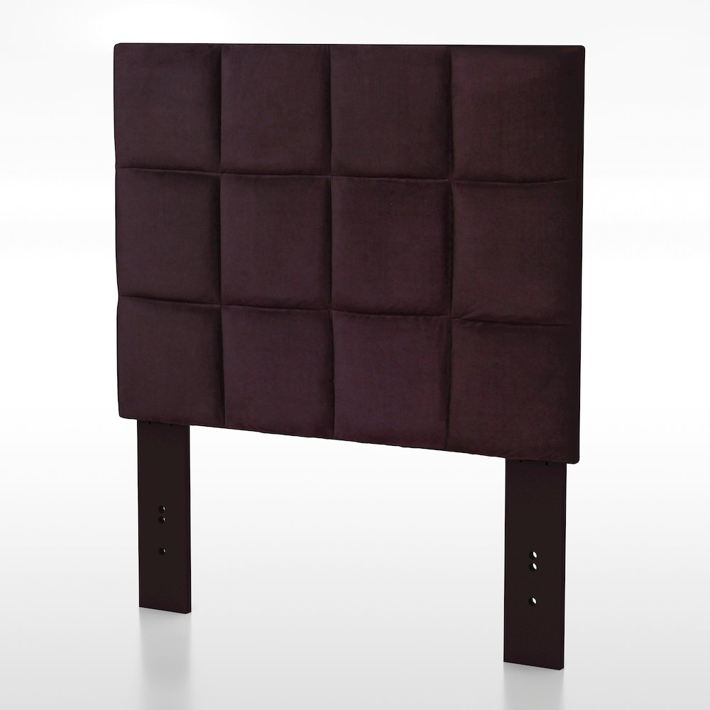 Hellan Fabric Upholstered Twin Headboard in Purple. Picture 1