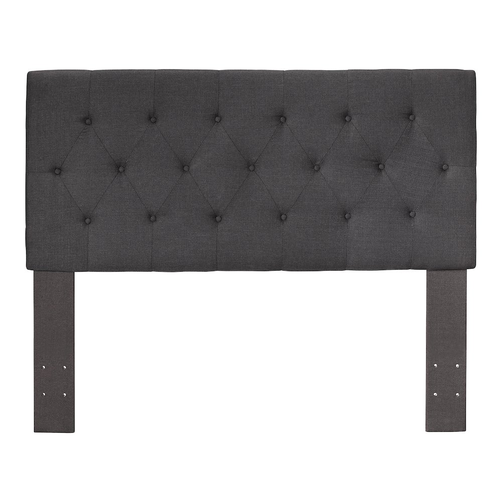 Warscher Fabric Full/Queen Tufted Headboard in Gray. Picture 1