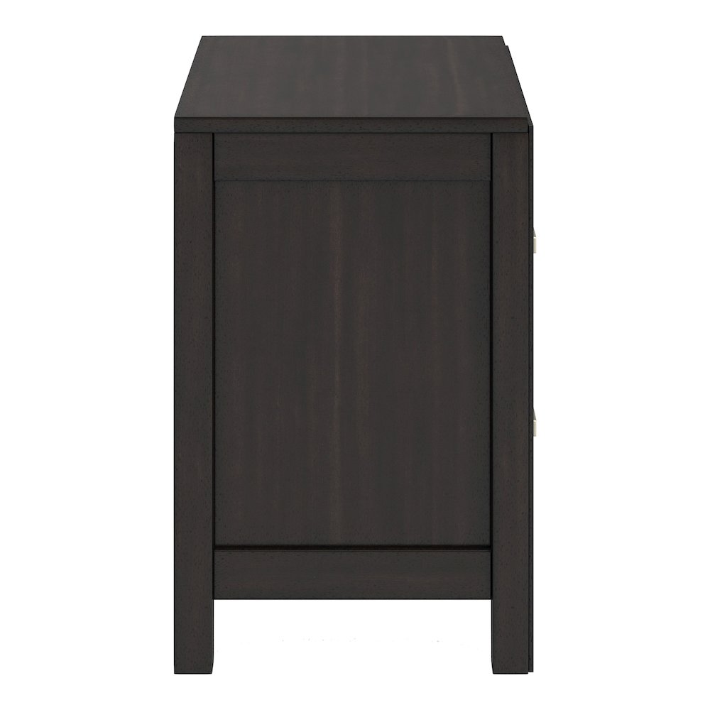Vela Solid Wood 2-Drawer Nightstand in Brown. Picture 3
