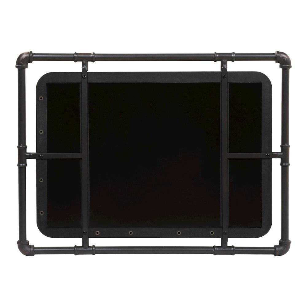 Gee Industrial Metal Wall Mirror in Antique Black. Picture 3