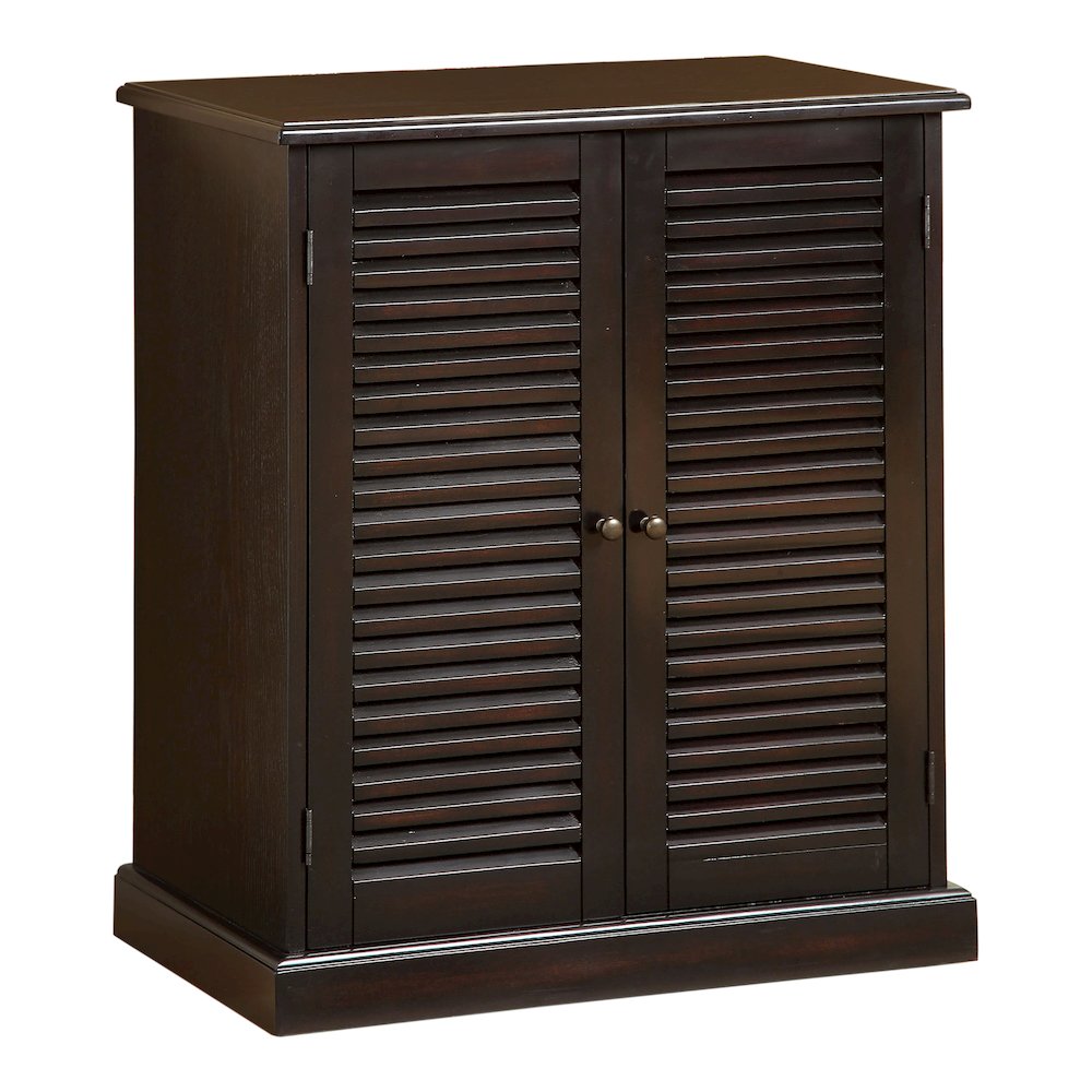 Medley Transitional Wood 5-Shelf Shoe Cabinet in Espresso. Picture 1