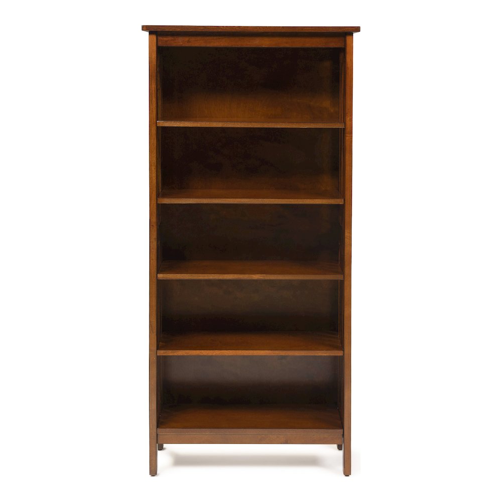 Davis Wood 5-Shelf Bookcase in Antique Oak. Picture 2