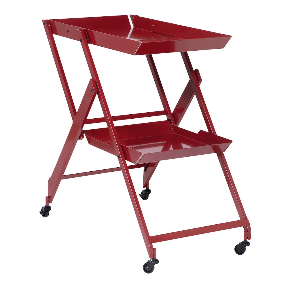 Prescotty Contemporary Metal Foldable Serving Cart. Picture 1