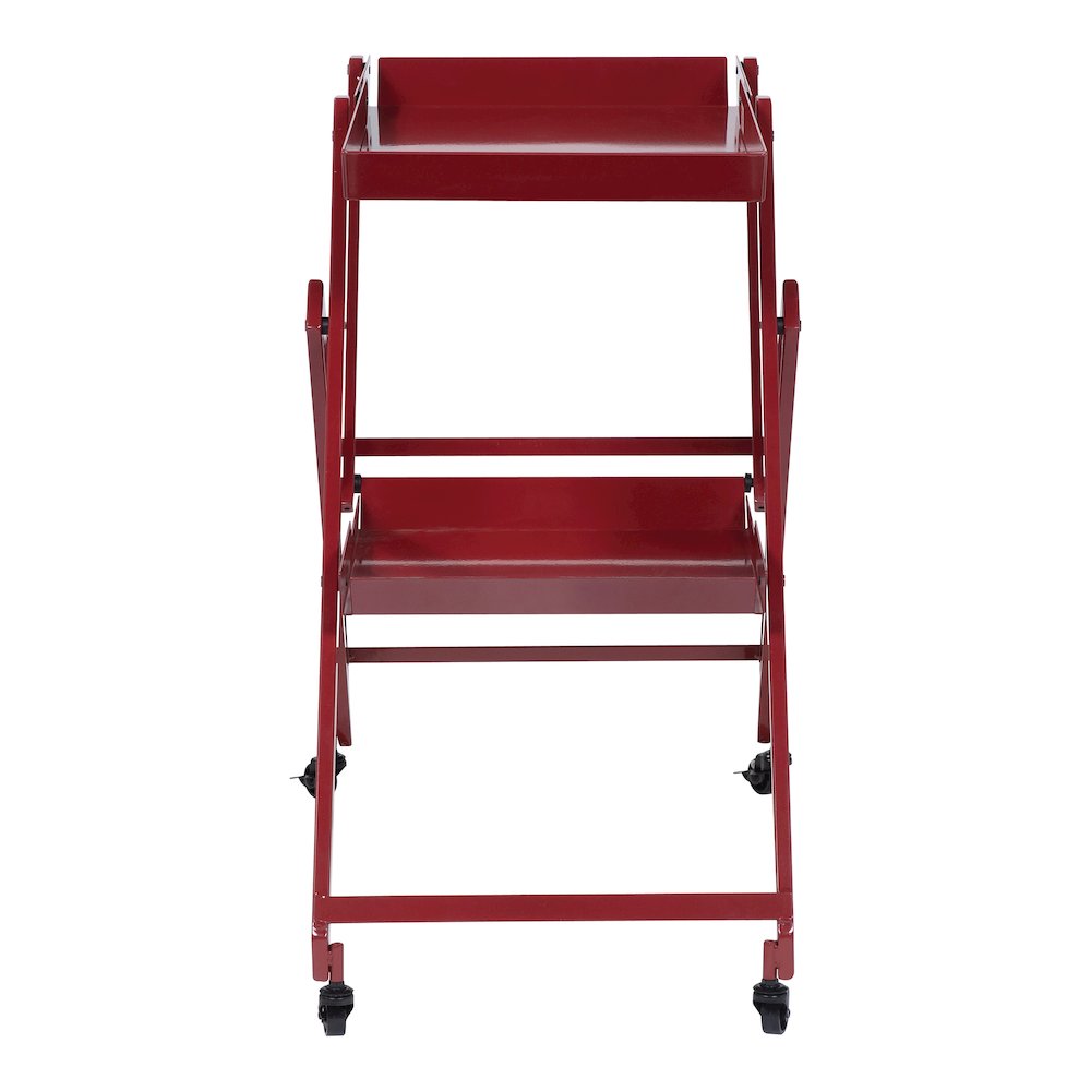 Prescotty Contemporary Metal Foldable Serving Cart. Picture 4