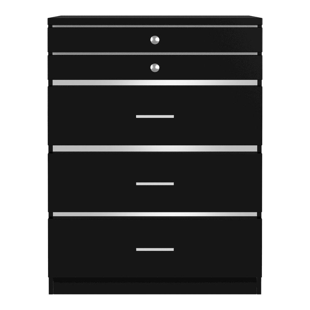 Lita Contemporary Wood 5-Drawer Vanity Chest. Picture 2