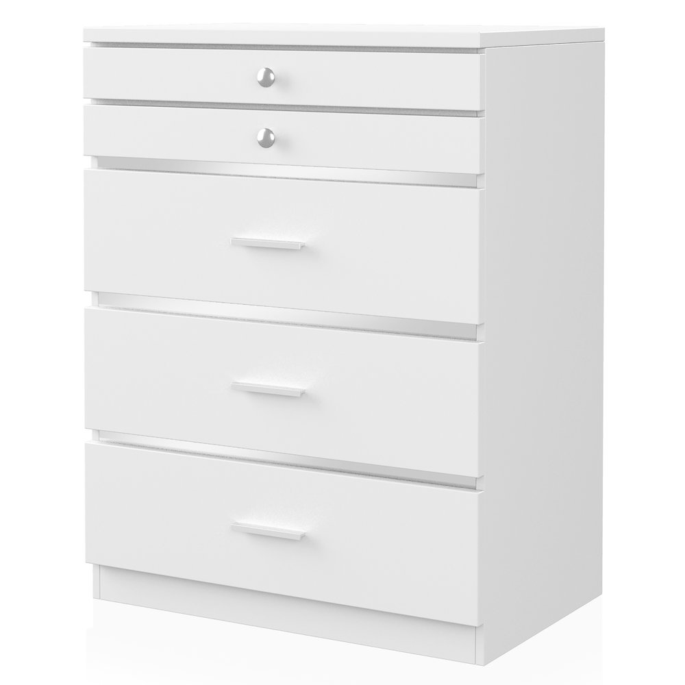 Lita Contemporary Wood 5-Drawer Vanity Chest. Picture 1