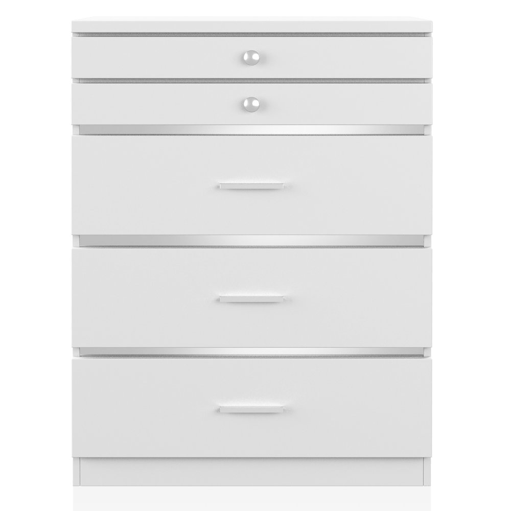 Lita Contemporary Wood 5-Drawer Vanity Chest. Picture 2