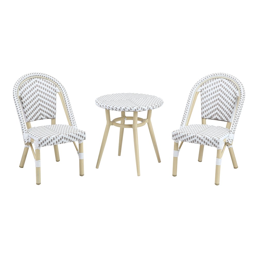 Dakie Aluminum 3-Piece Patio Kids Chair and Table Set. Picture 1