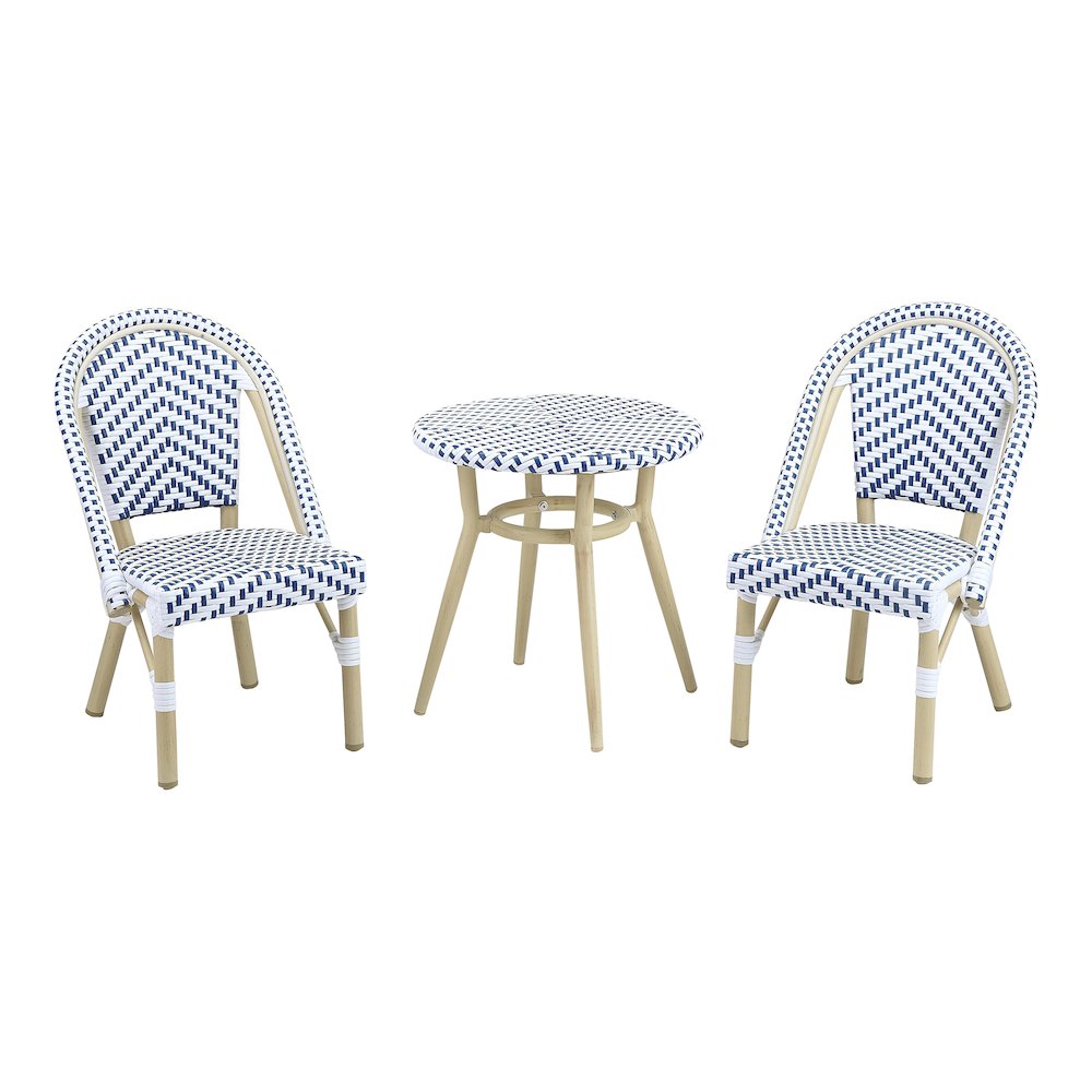 Dakie Aluminum 3-Piece Patio Kids Chair and Table Set. Picture 1