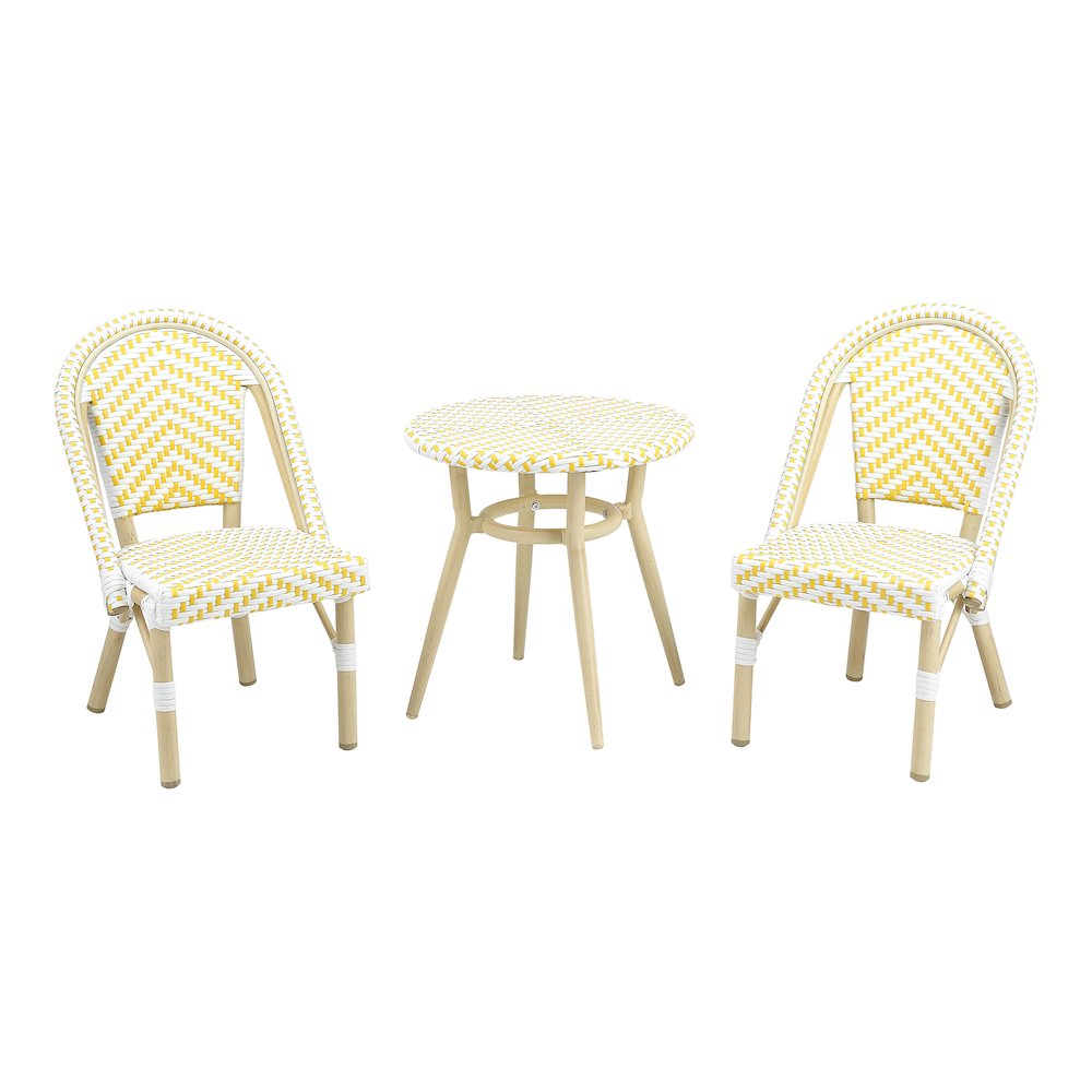 Dakie Aluminum 3-Piece Patio Kids Chair and Table Set. Picture 1