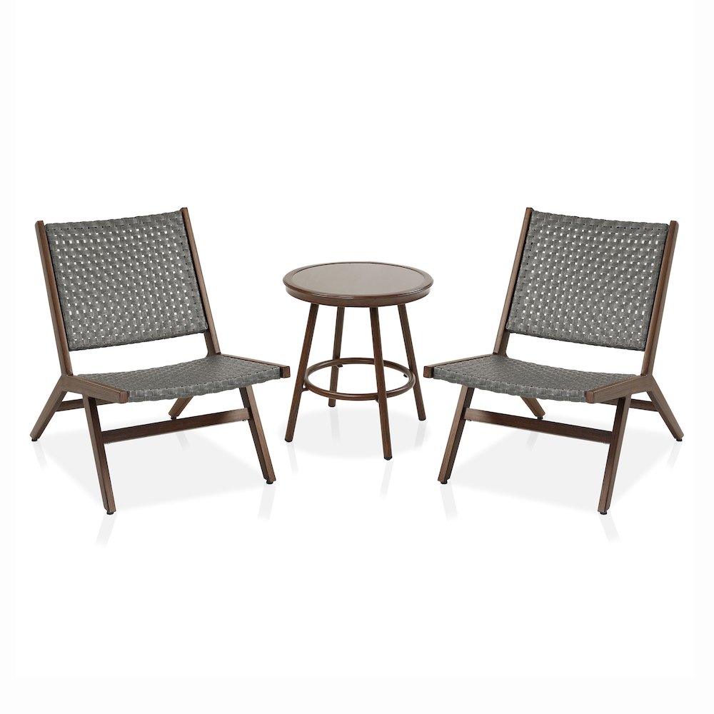 Haft Aluminum Indoor and Outdoor 3pc Table and Chair Set. Picture 1