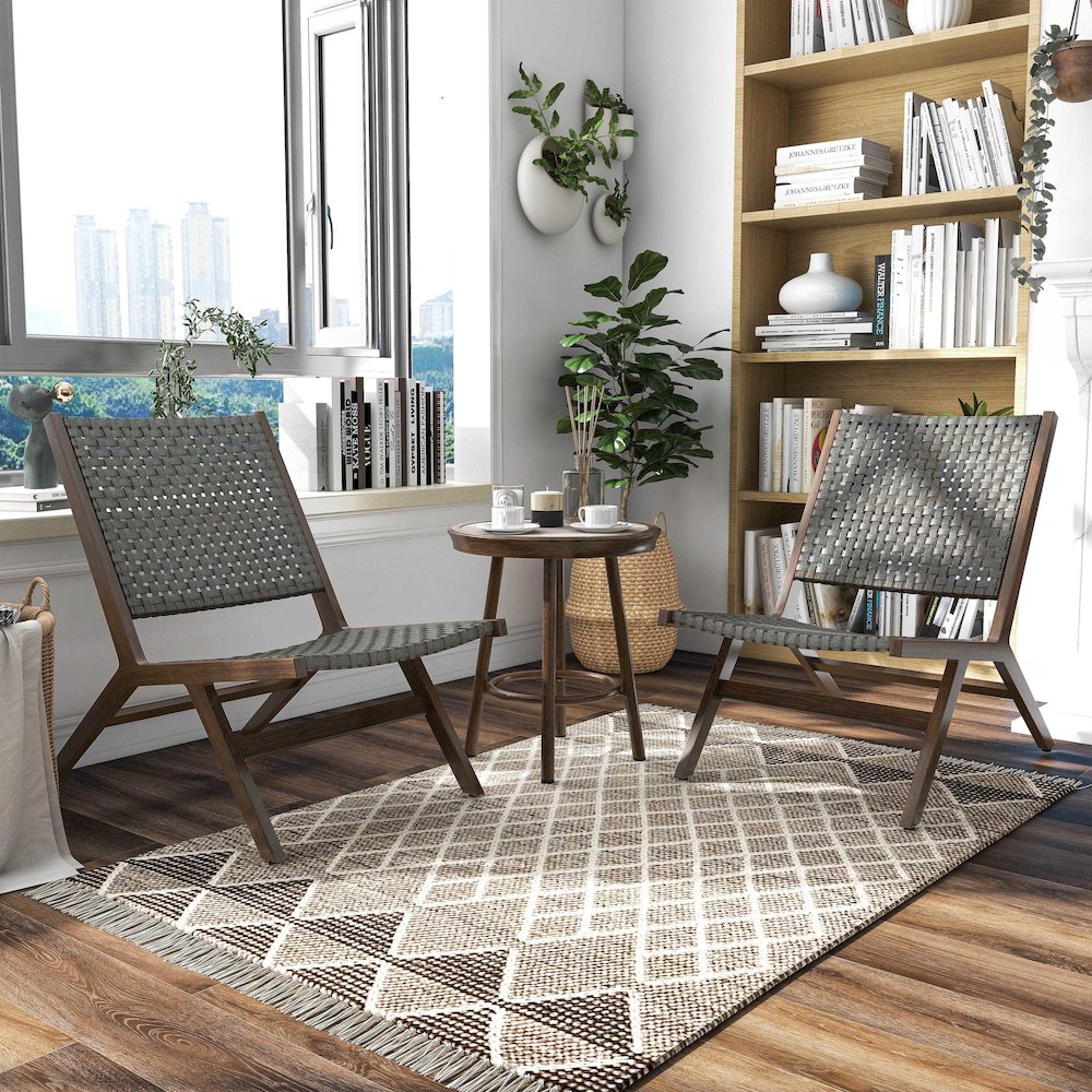 Haft Aluminum Indoor and Outdoor 3pc Table and Chair Set. Picture 4