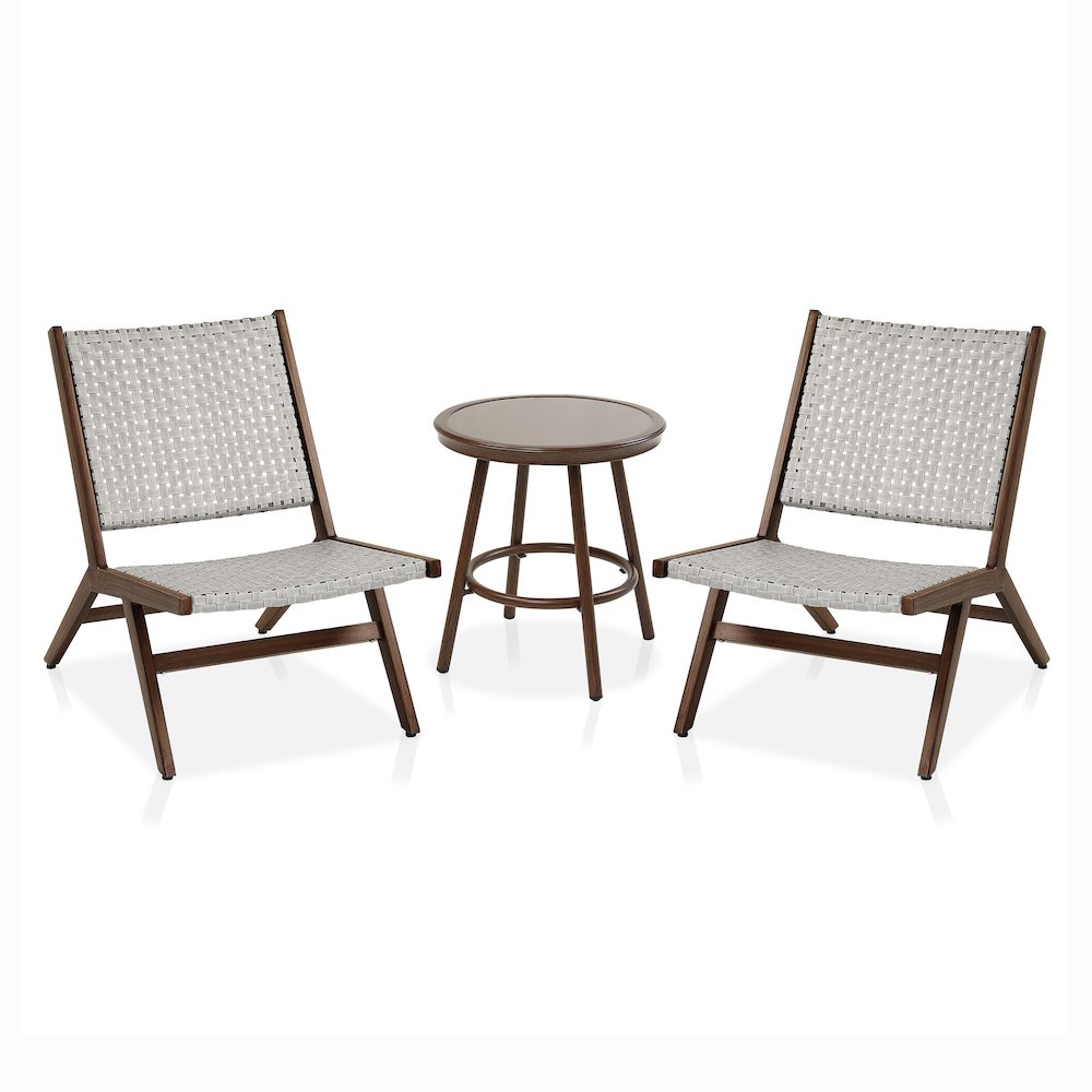 Haft Aluminum Indoor and Outdoor 3pc Table and Chair Set. Picture 1