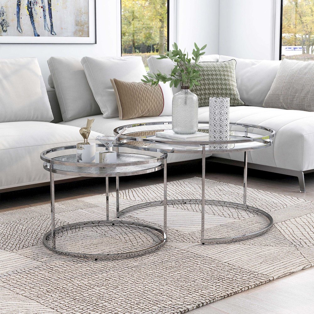 Belmont Metal 2-Piece Nesting Table Set. Picture 3