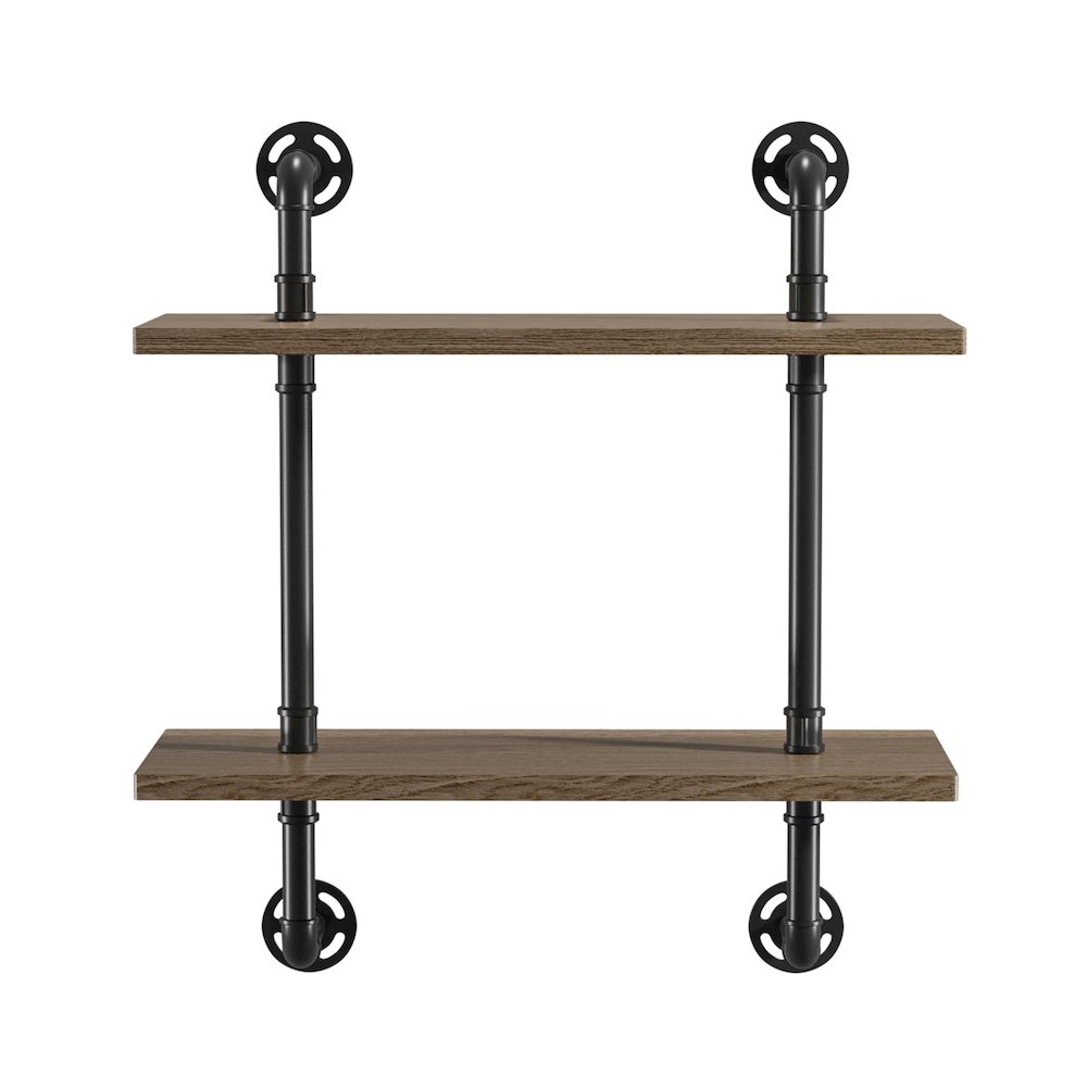 Hollis Industrial Wood Wall Display Shelf in Natural. Picture 2