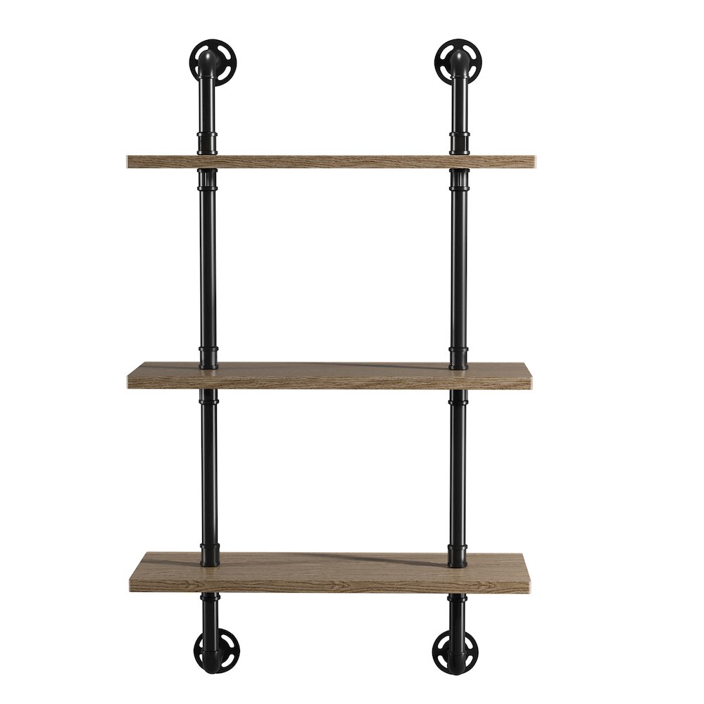 Hollis Industrial Wood Wall Display Shelf in Natural. Picture 2