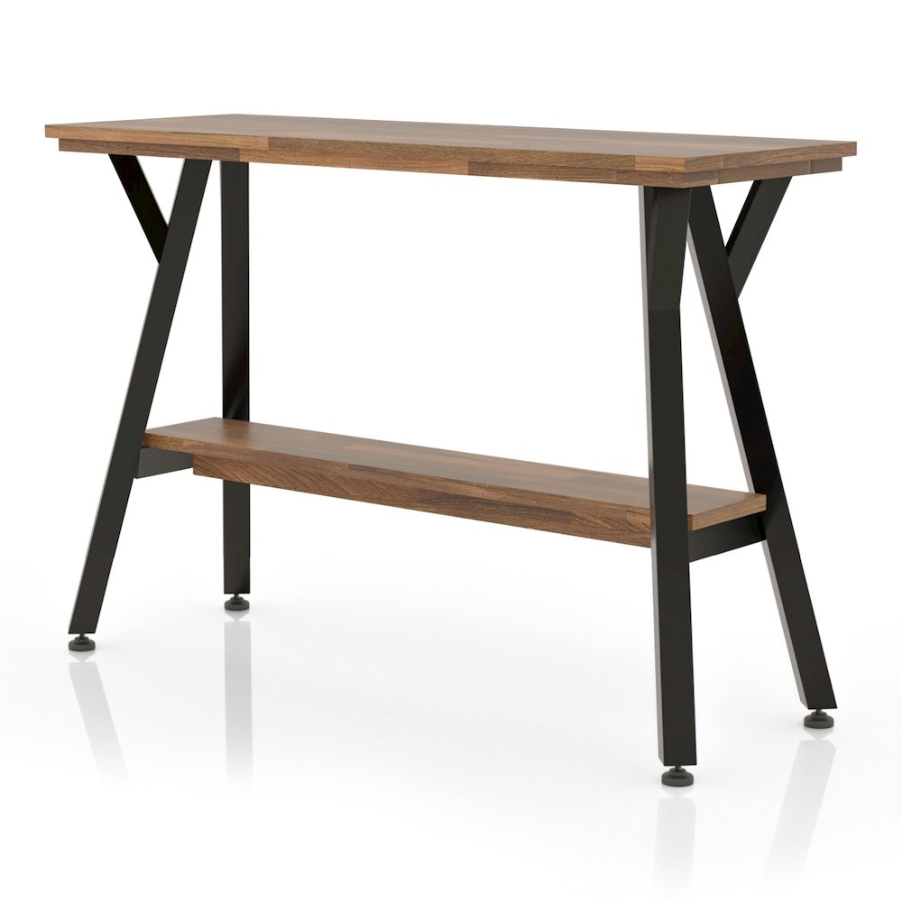 Horford Wood 1-Shelf Console Table in Matte Black. Picture 1
