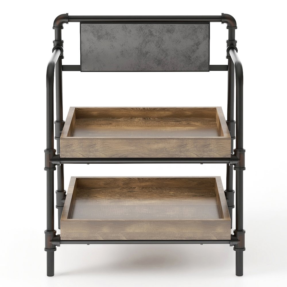Kernel Industrial Metal Bookcase in Sand Black and Brown. Picture 1
