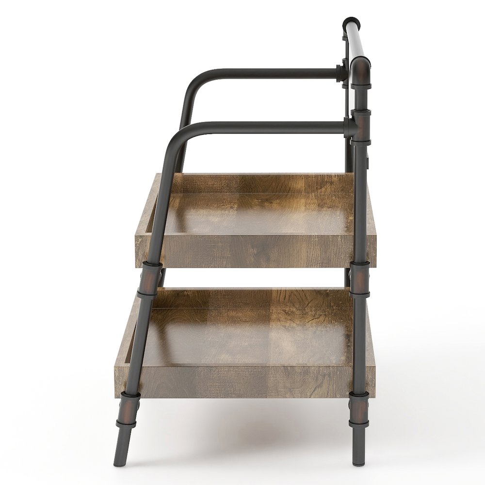 Kernel Industrial Metal Bookcase in Sand Black and Brown. Picture 2