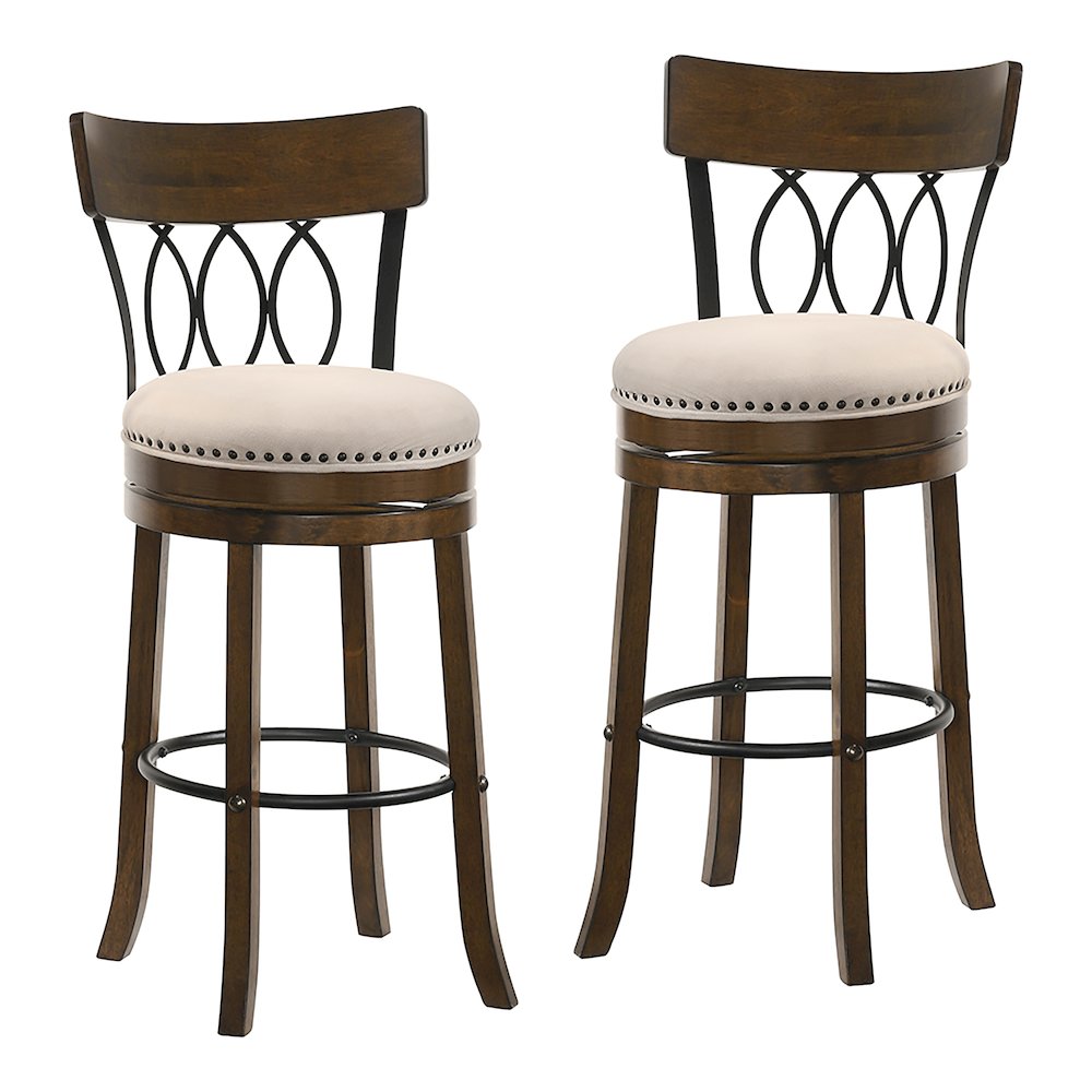 Beka Wood 29-inch Swivel Bar Stool (Set of 2). Picture 1