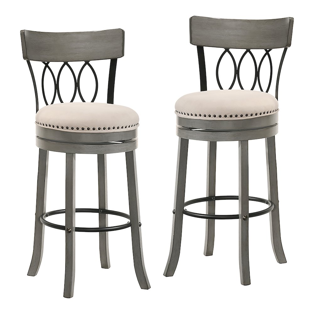 Beka Wood 29-inch Swivel Bar Stool (Set of 2). Picture 1