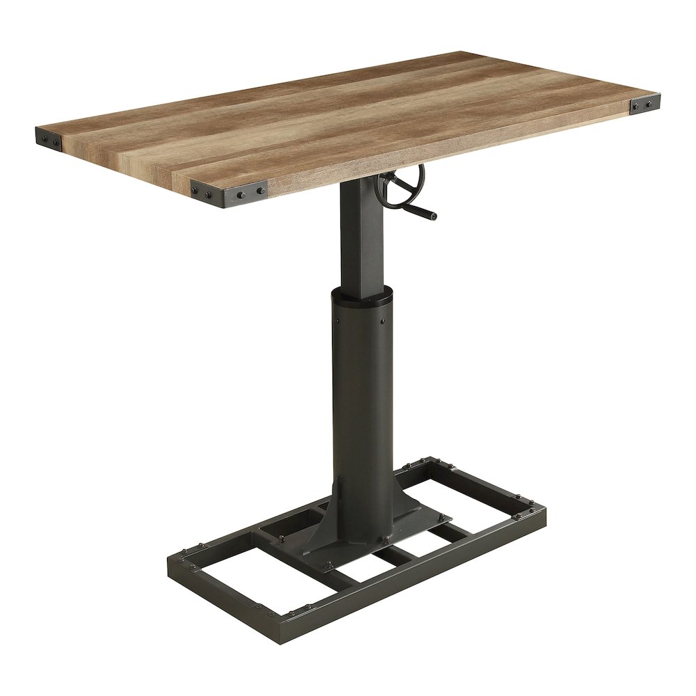 Ziaz Metal Adjustable Standing Desk with USB in Sand Black. Picture 4
