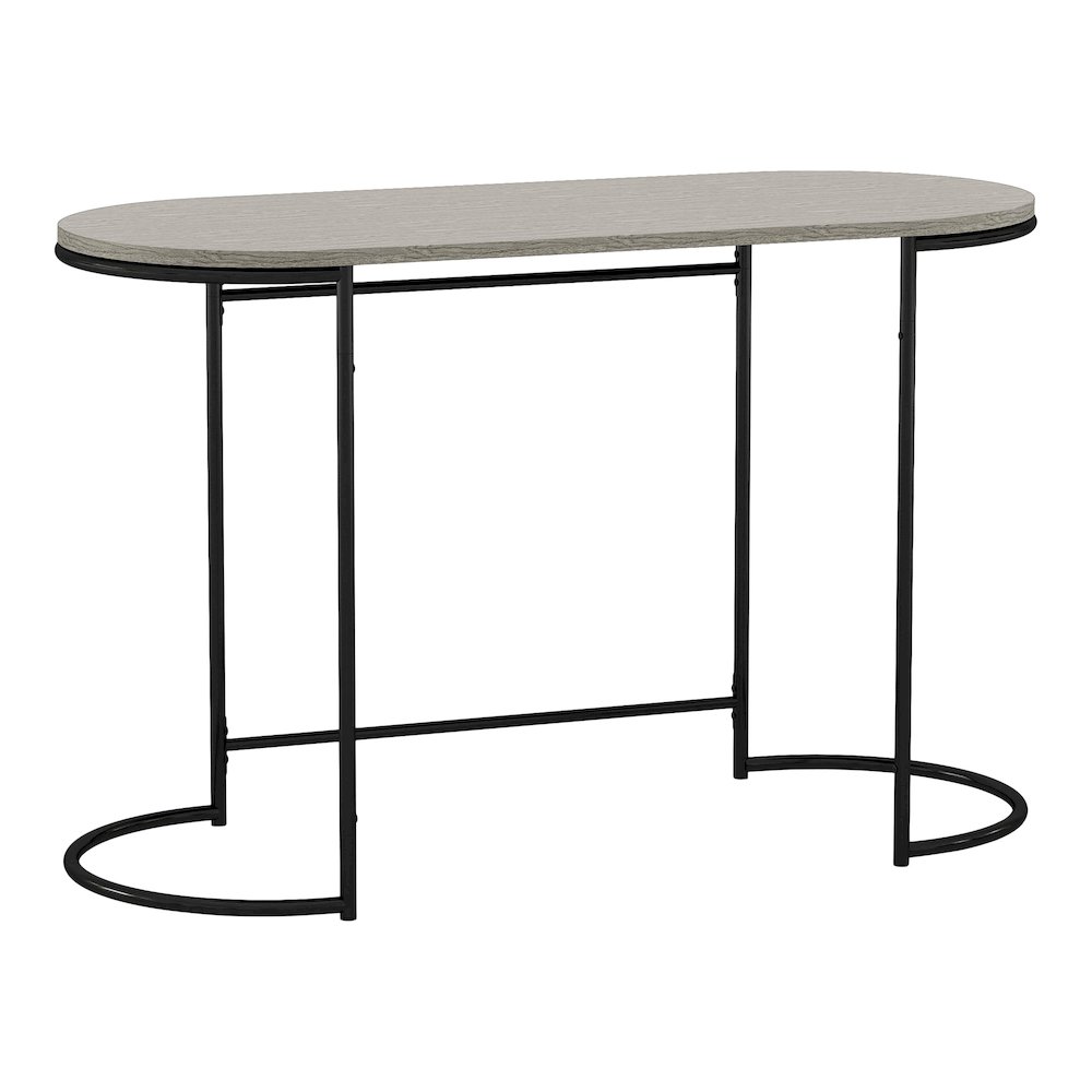 Wasiri Wood Writing Desk in Black and Light Gray. Picture 1