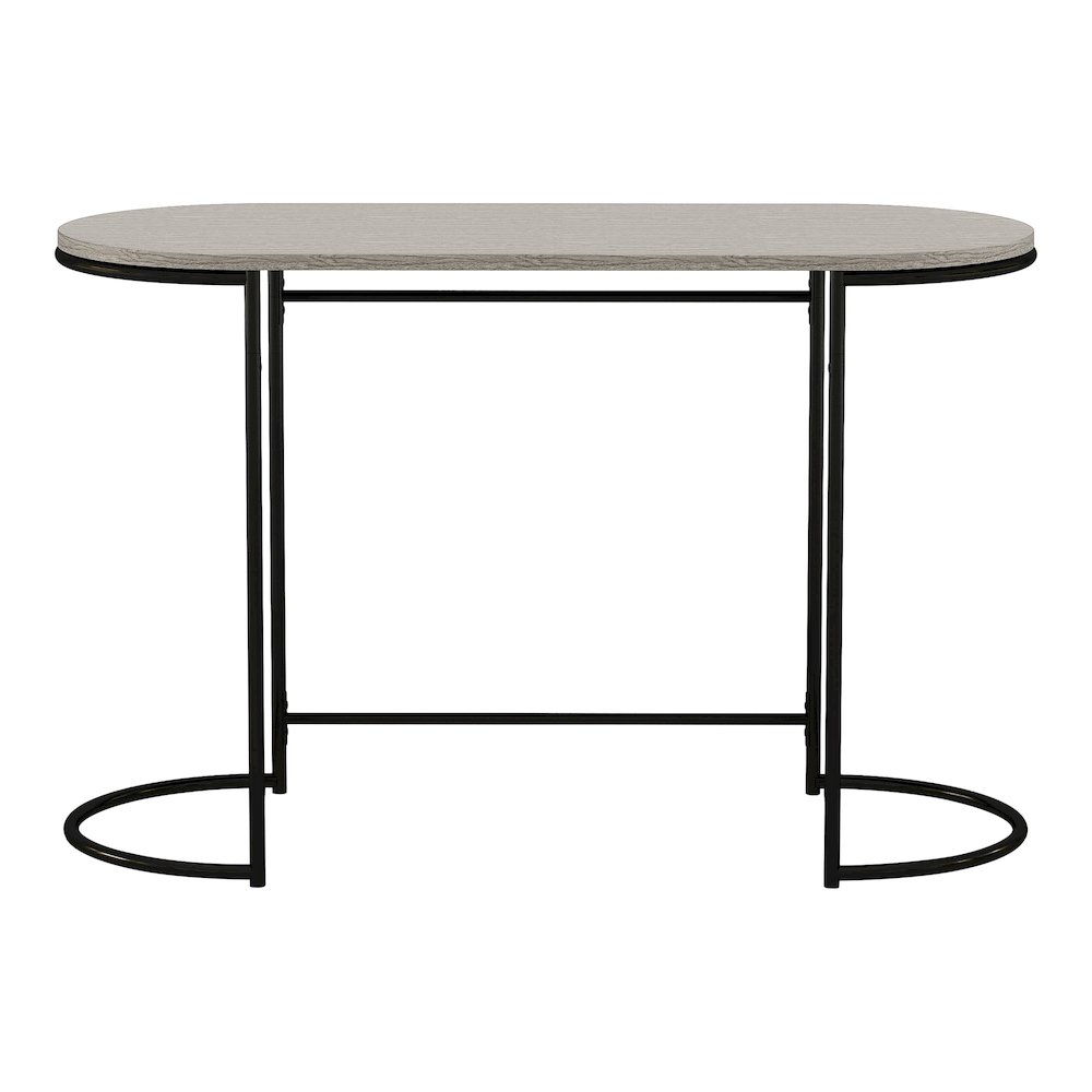 Wasiri Wood Writing Desk in Black and Light Gray. Picture 2