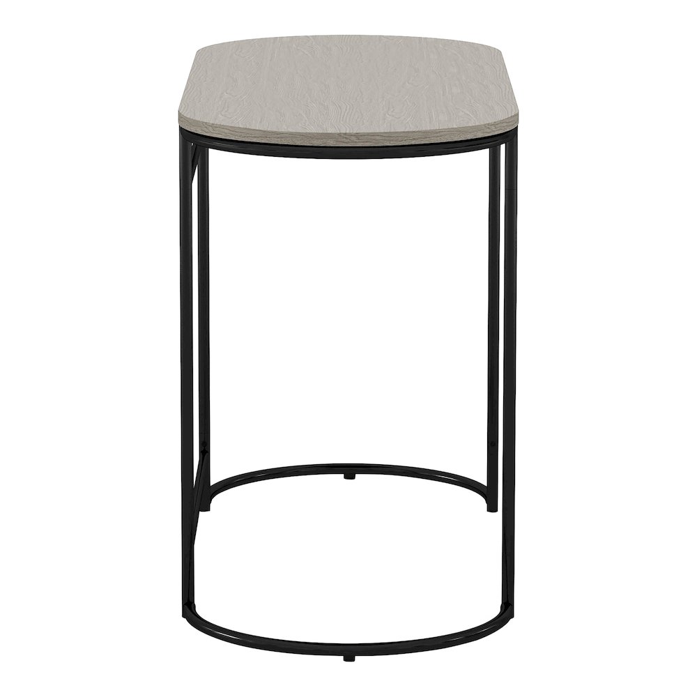 Wasiri Wood Writing Desk in Black and Light Gray. Picture 3