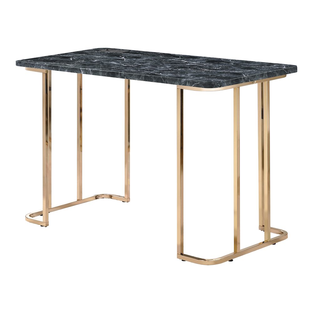Trentin Contemporary Metal Writing Desk with USB. Picture 1