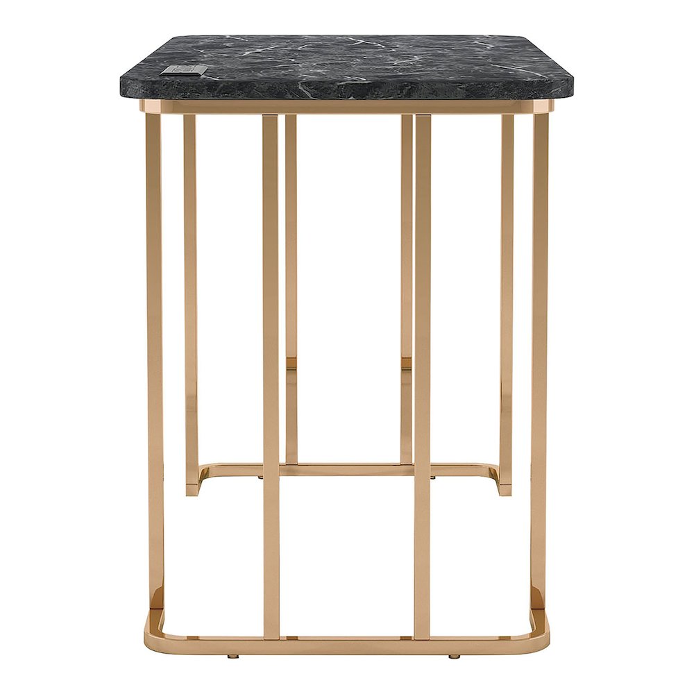 Trentin Contemporary Metal Writing Desk with USB. Picture 2