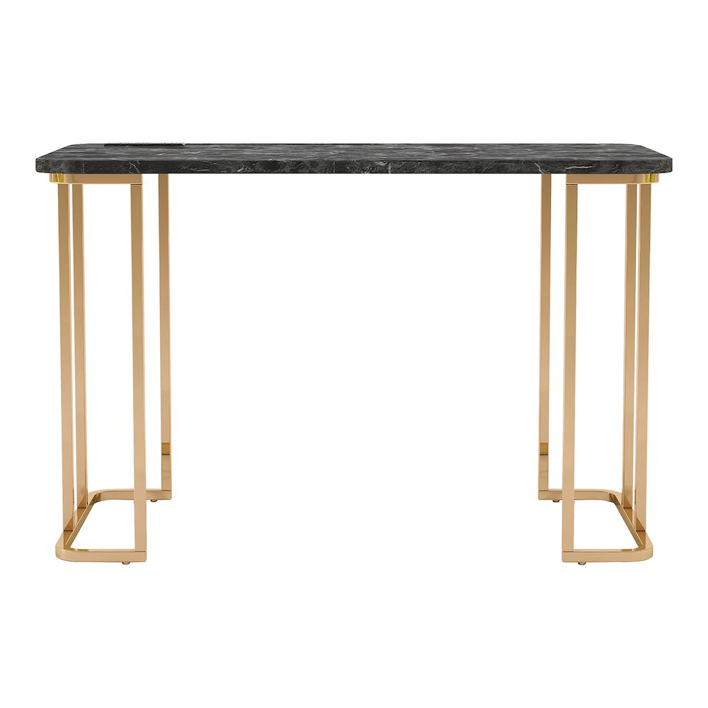Trentin Contemporary Metal Writing Desk with USB. Picture 3