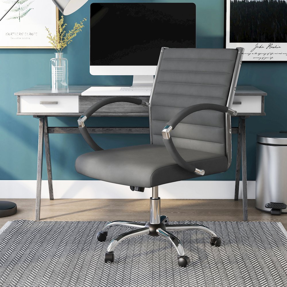 Damse Faux Leather Adjustable Office Chair. Picture 4